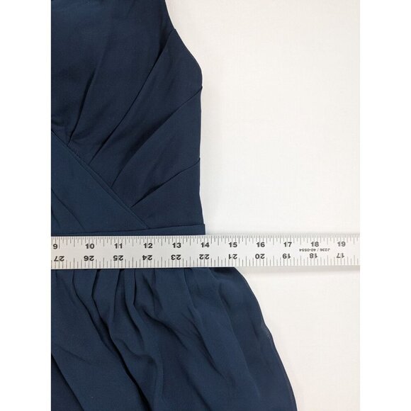 Azazie Formal Lace Back Navy Prom Bridesmaid Dress Size 2-4 - Picture 8 of 12